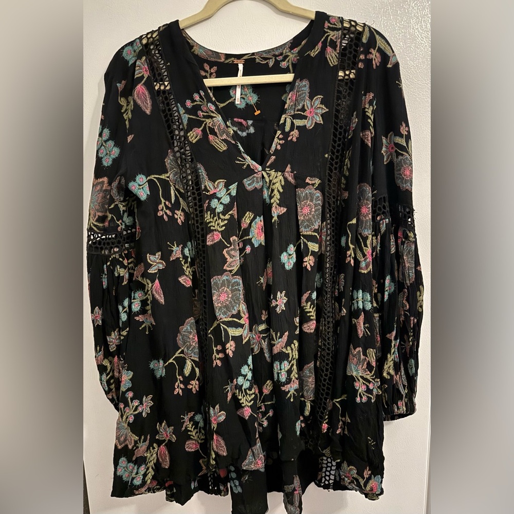Preowned, Floral Boho Tunic Top